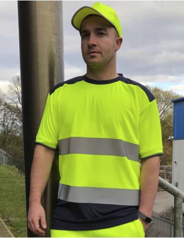 YOK-HVJ400-Hi-Vis Two-Tone T-Shirt